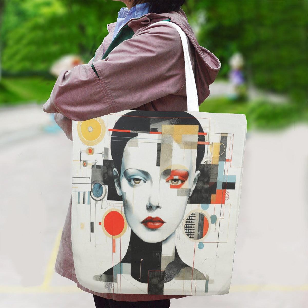 Large Canvas Bag With Shoulder Strap-Corina - Elementologie