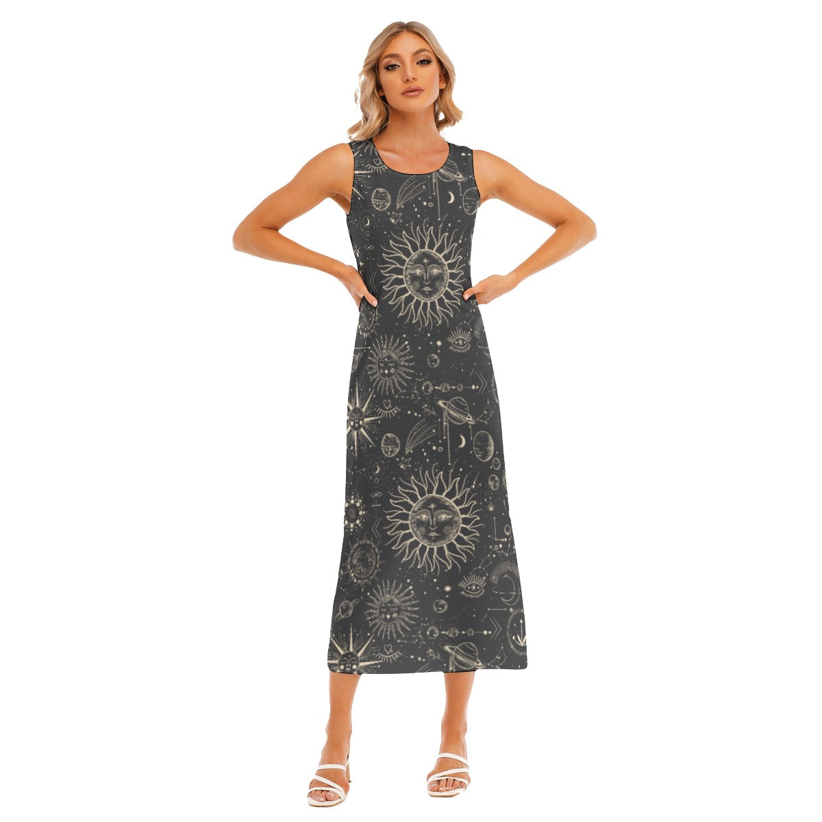 Women's Tank Top Long Dress by Elementologie-Aradia