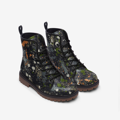 Unisex Boots-Painted Camo