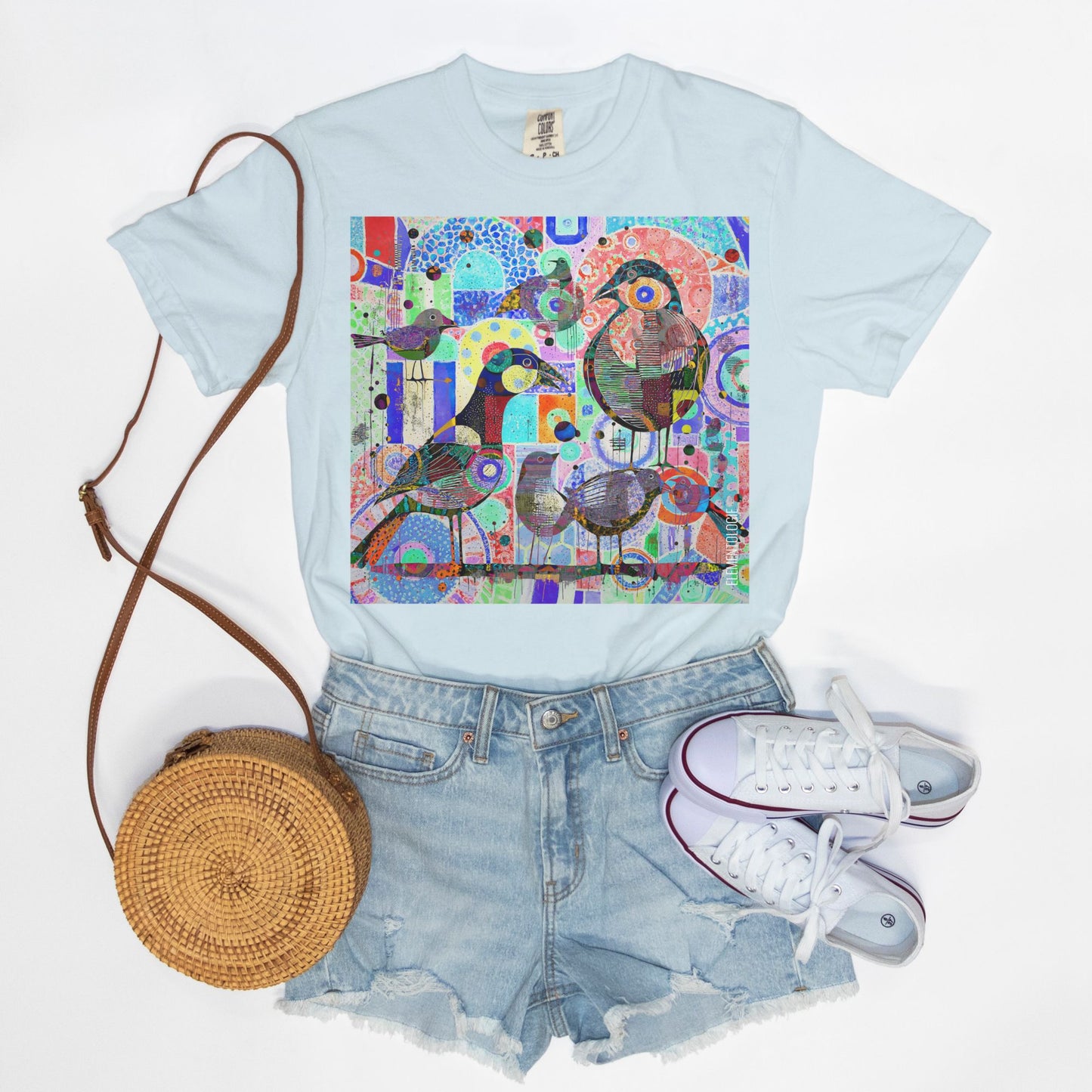 Unisex Tee-Bird Collage