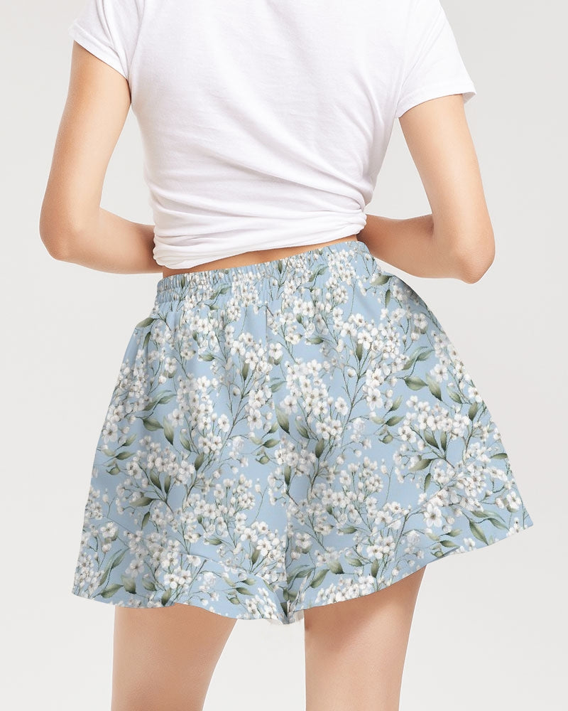 Women's Ruffle Shorts-Baby's Breath Collection