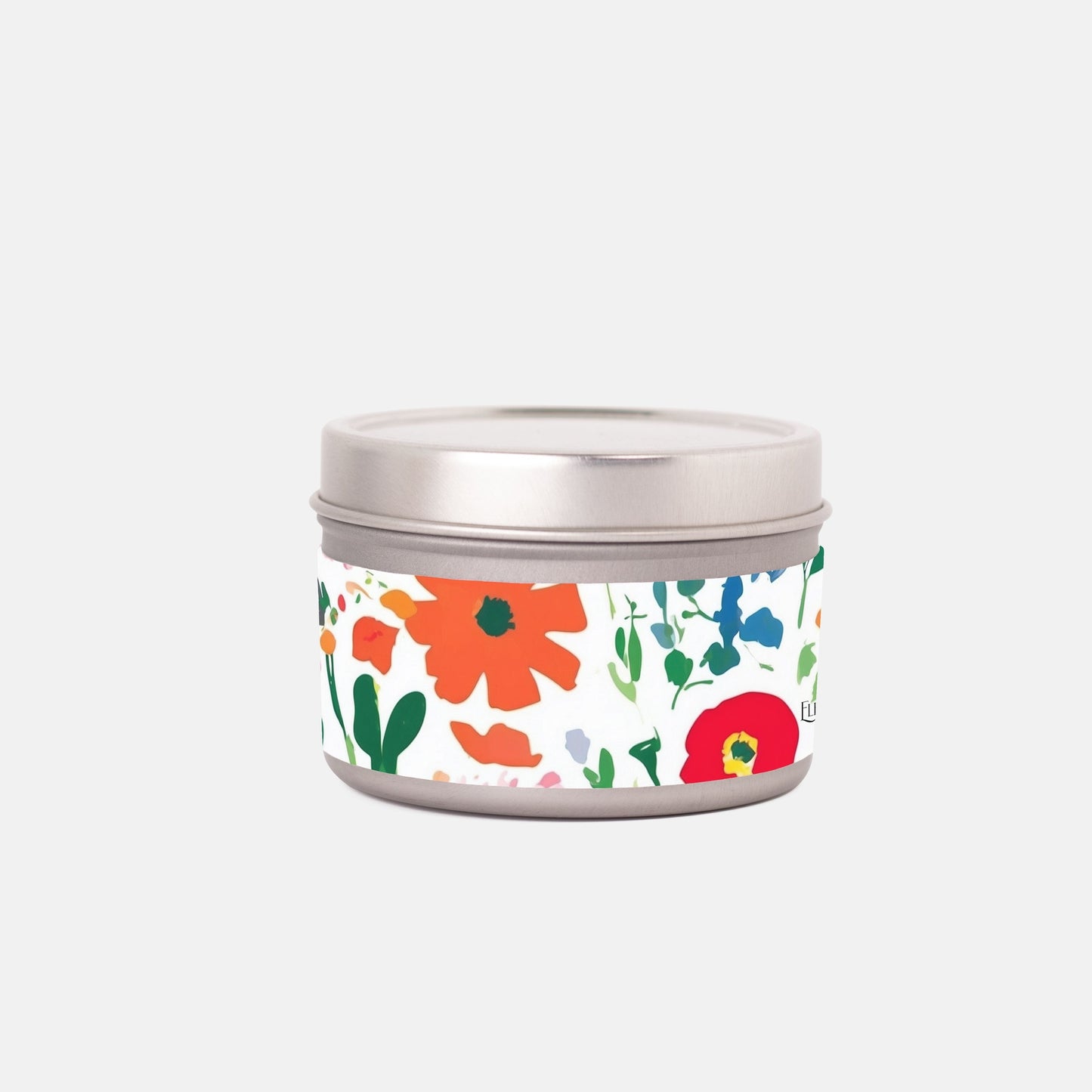 Elementologie’s Hand-poured Coconut Soy Wax Candle Tin | 4oz | Flower Market