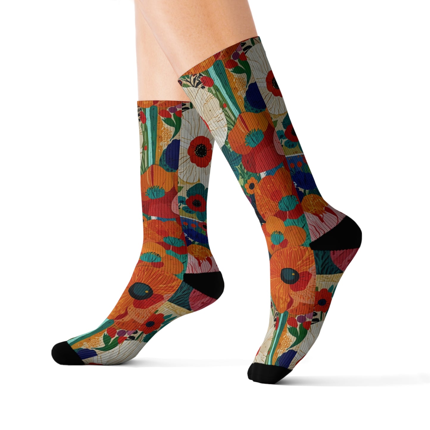 Unisex Flower Pattern Socks - Creative Socks-Flower Market