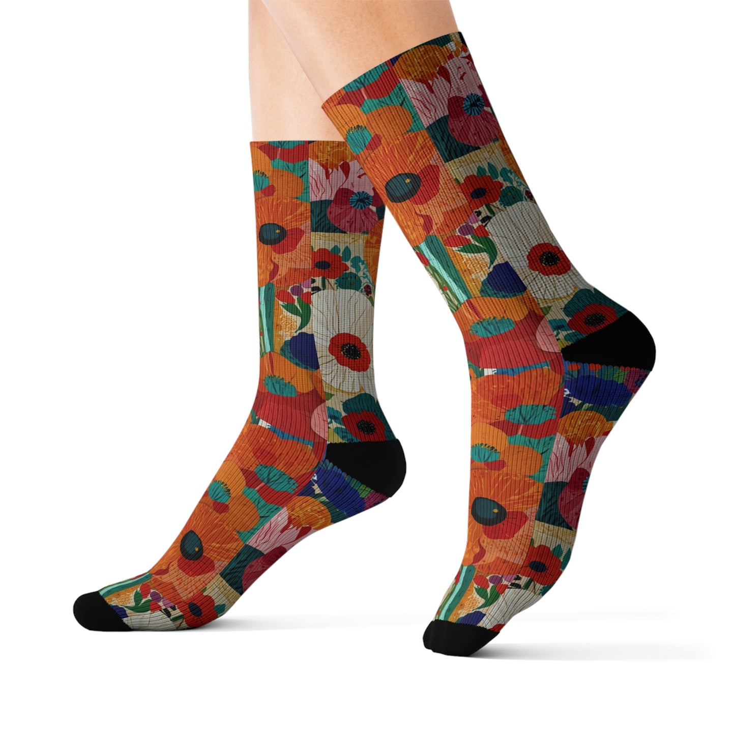 Unisex Flower Pattern Socks - Creative Socks-Flower Market