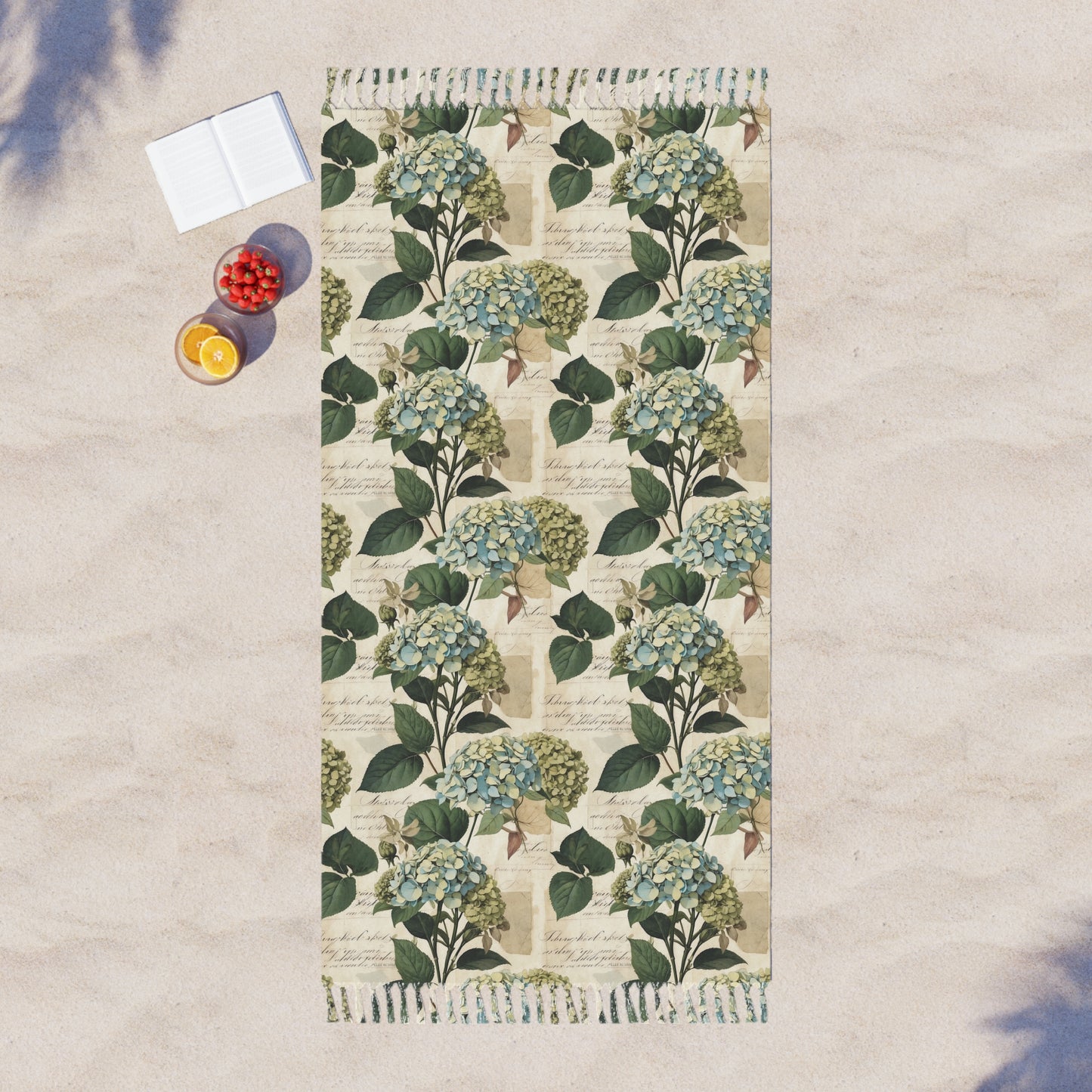 Elementologie's Boho Beach Throw | Hydrangeas Edition