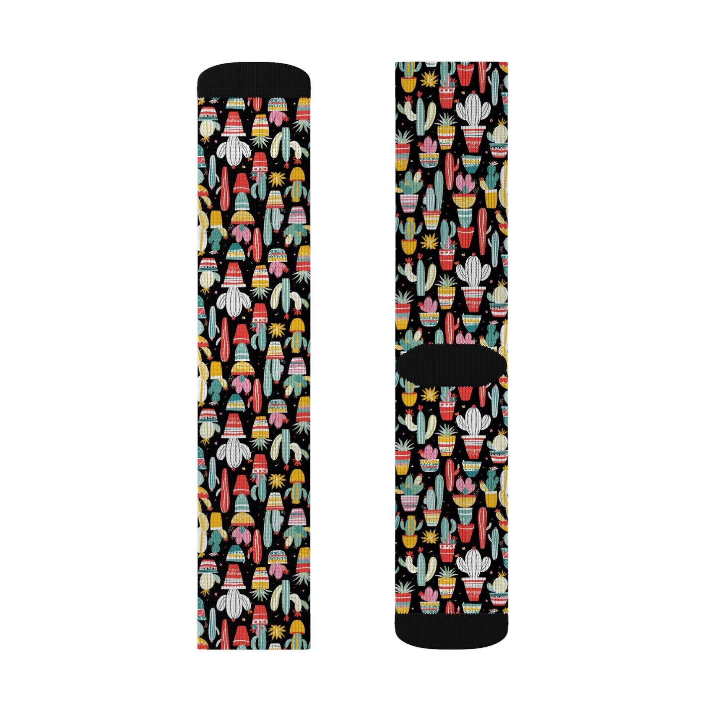 Fun Gift Socks - Blooming Cactus Design