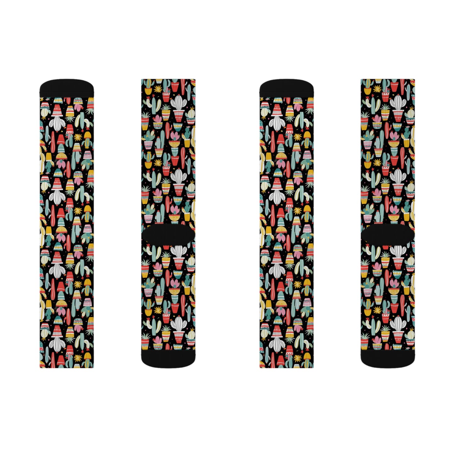 Fun Gift Socks - Blooming Cactus Design