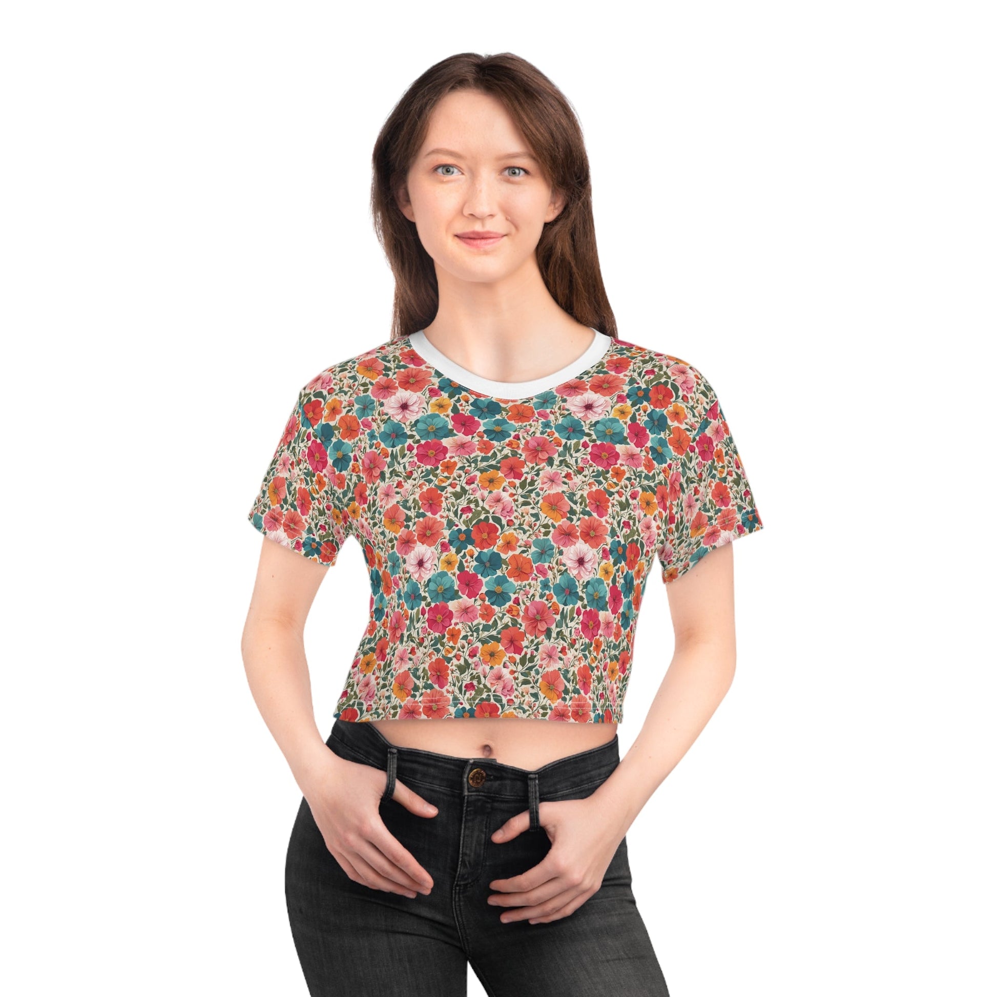 Crop Tee - Premium All Over Prints from Printify - Just $36.05! Shop now at Elementologie