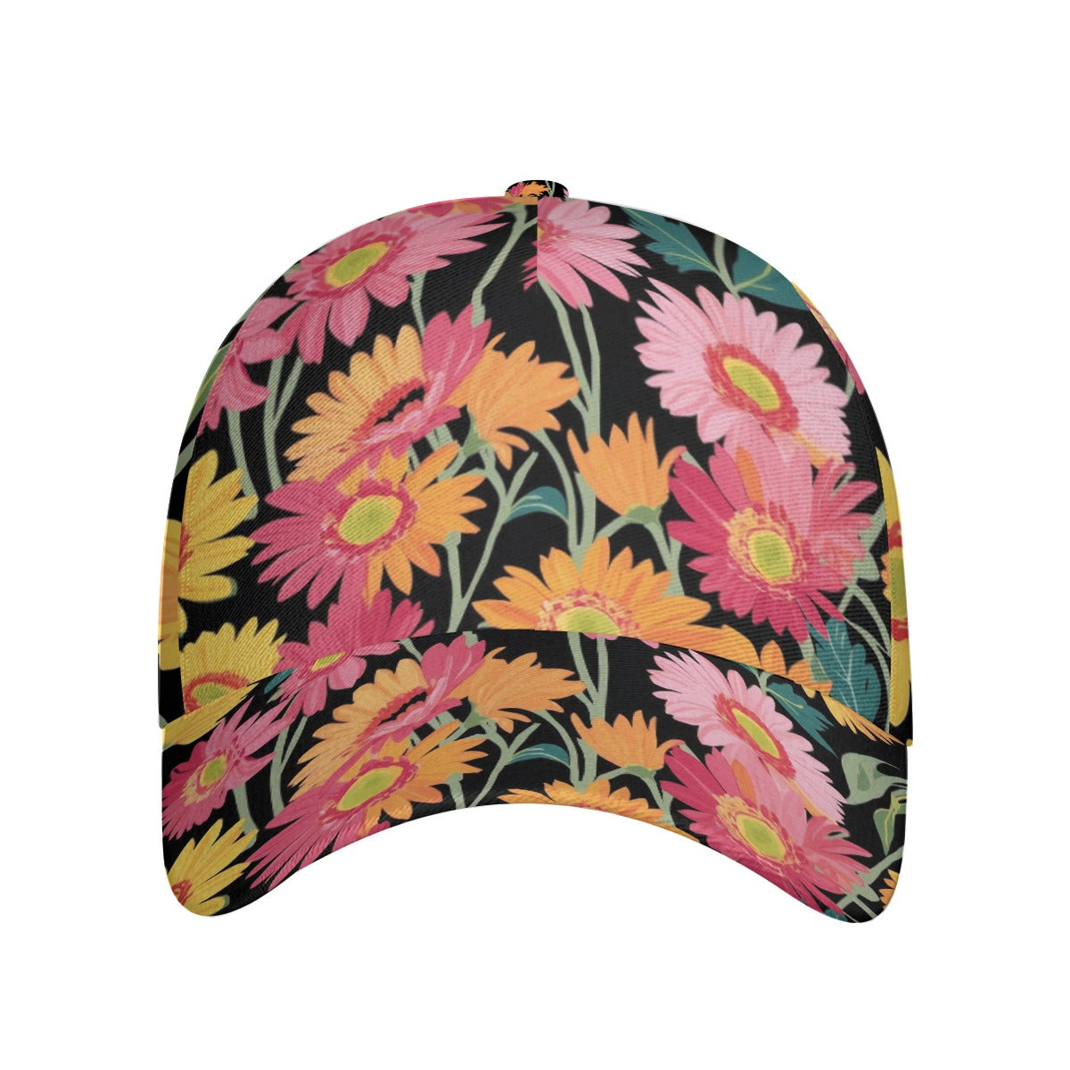 Adjustable Baseball Cap - Gerbera Daisies Design