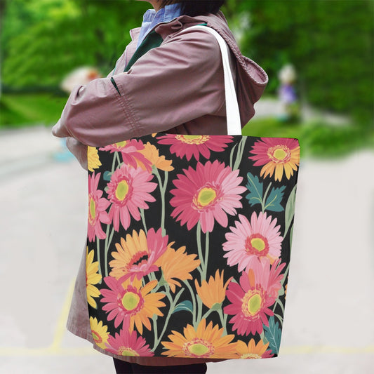 Canvas Bag With Shoulder Strap| Gerbera Daisies| FREE Shipping