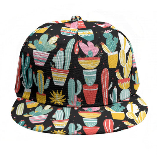 Baseball Cap With Flat Brim| Cactus