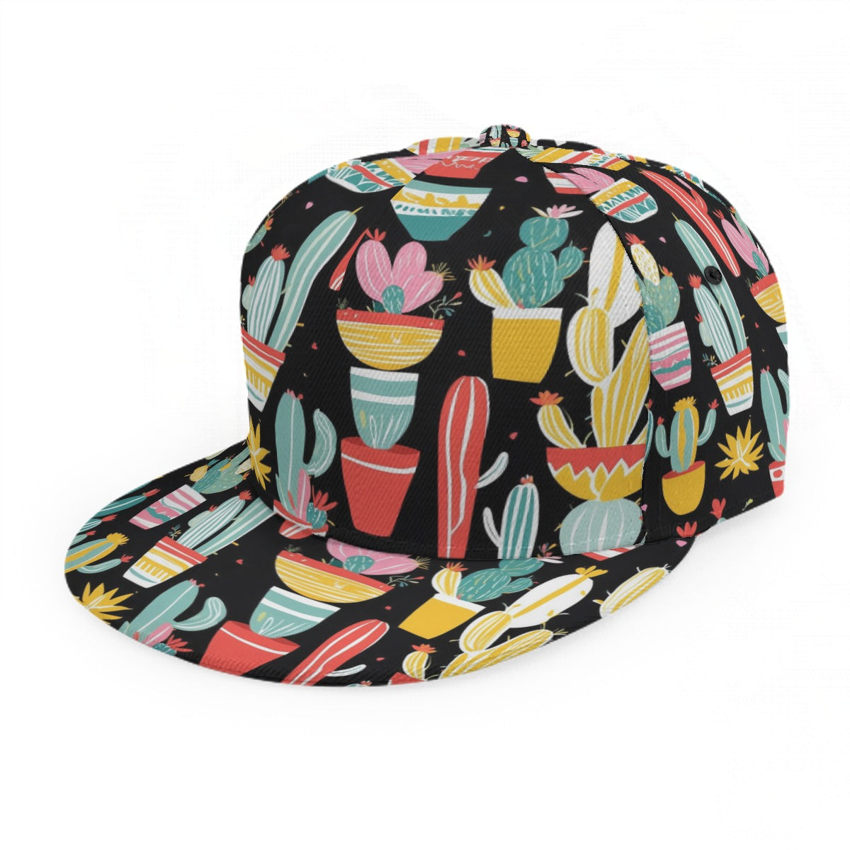 Baseball Cap With Flat Brim| Cactus