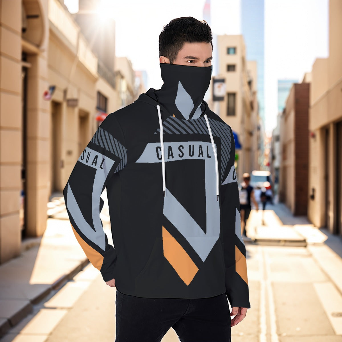 Eco-friendly  Men's Masked Hoodie