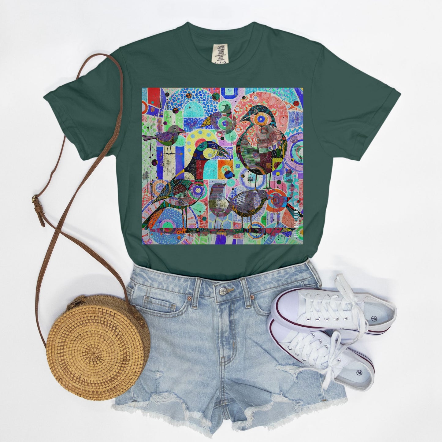 Unisex Tee-Bird Collage