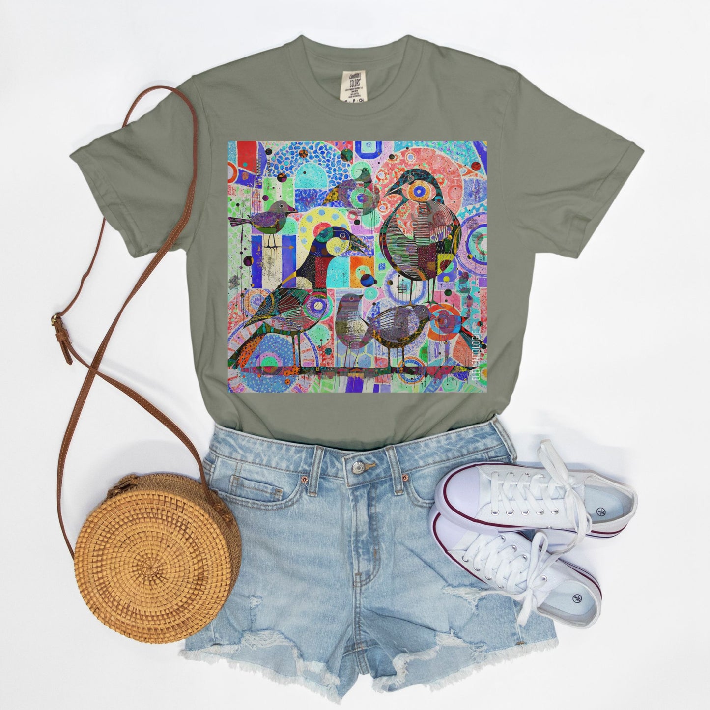 Unisex Tee-Bird Collage