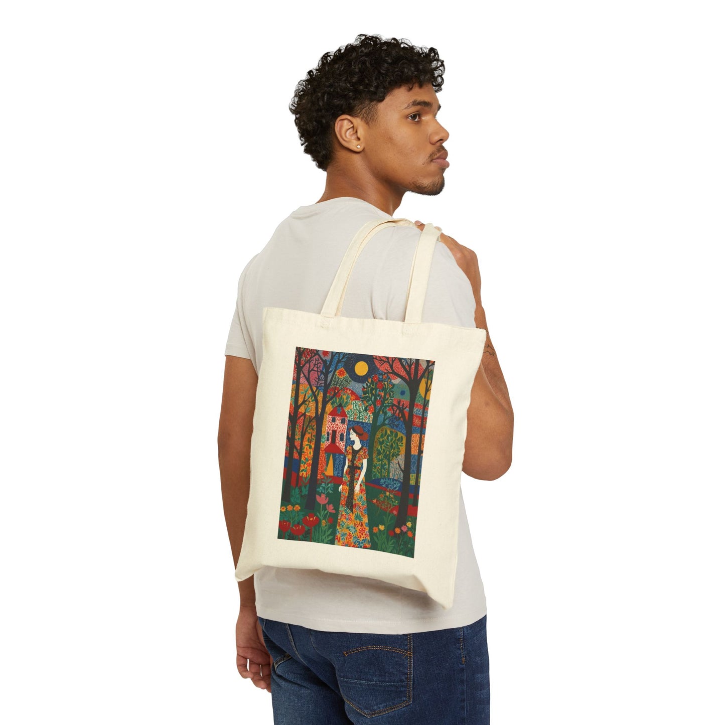 Artistic Canvas Tote Bag - 100% Cotton, Durable & Stylish