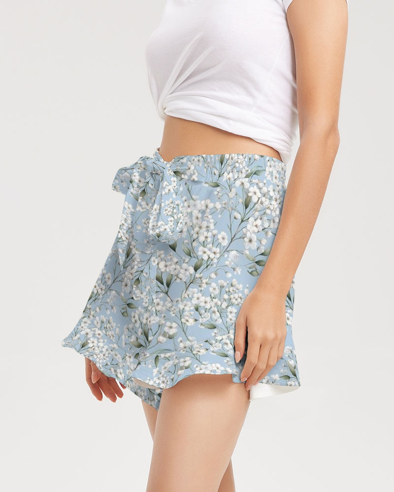 Women's Ruffle Shorts-Baby's Breath Collection