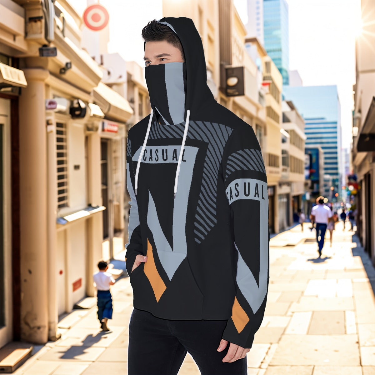 Eco-friendly  Men's Masked Hoodie