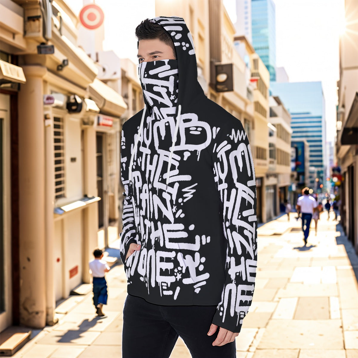 Eco-friendly  Men's Masked Hoodie