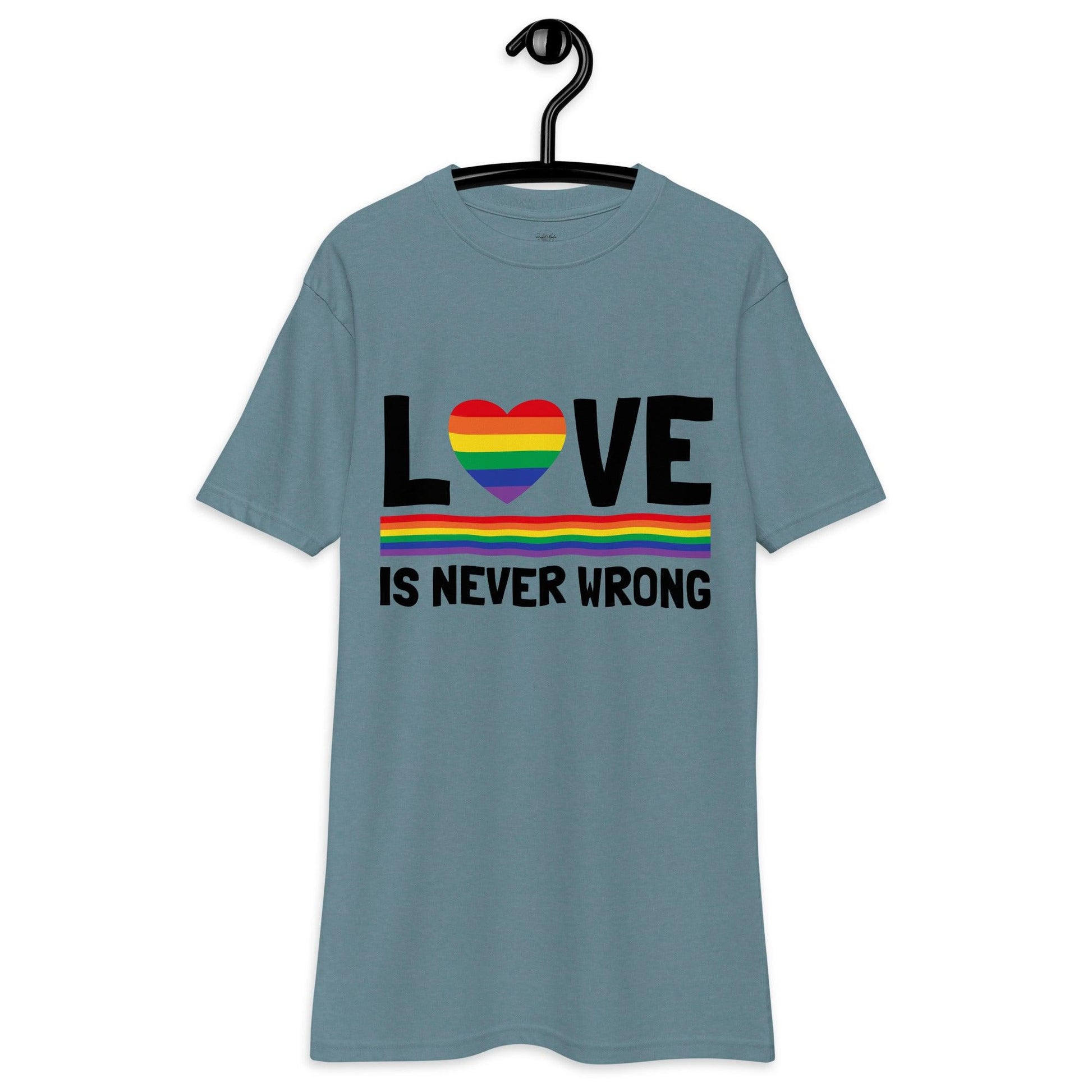 Unisex premium heavyweight tee-Love Is Never Wrong - Elementologie