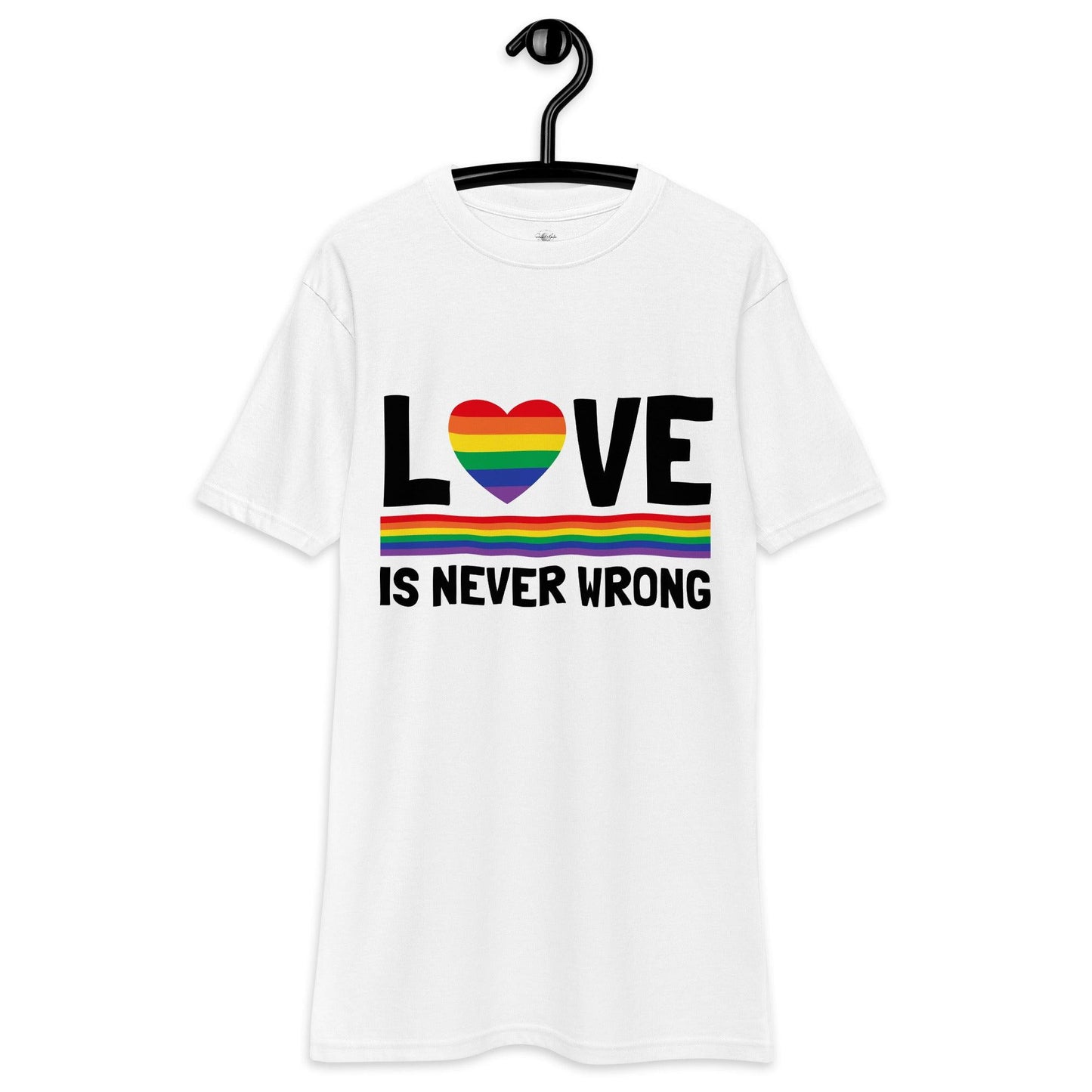 Unisex premium heavyweight tee-Love Is Never Wrong - Elementologie