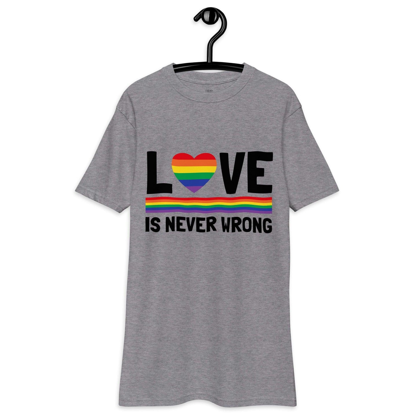 Unisex premium heavyweight tee-Love Is Never Wrong - Elementologie