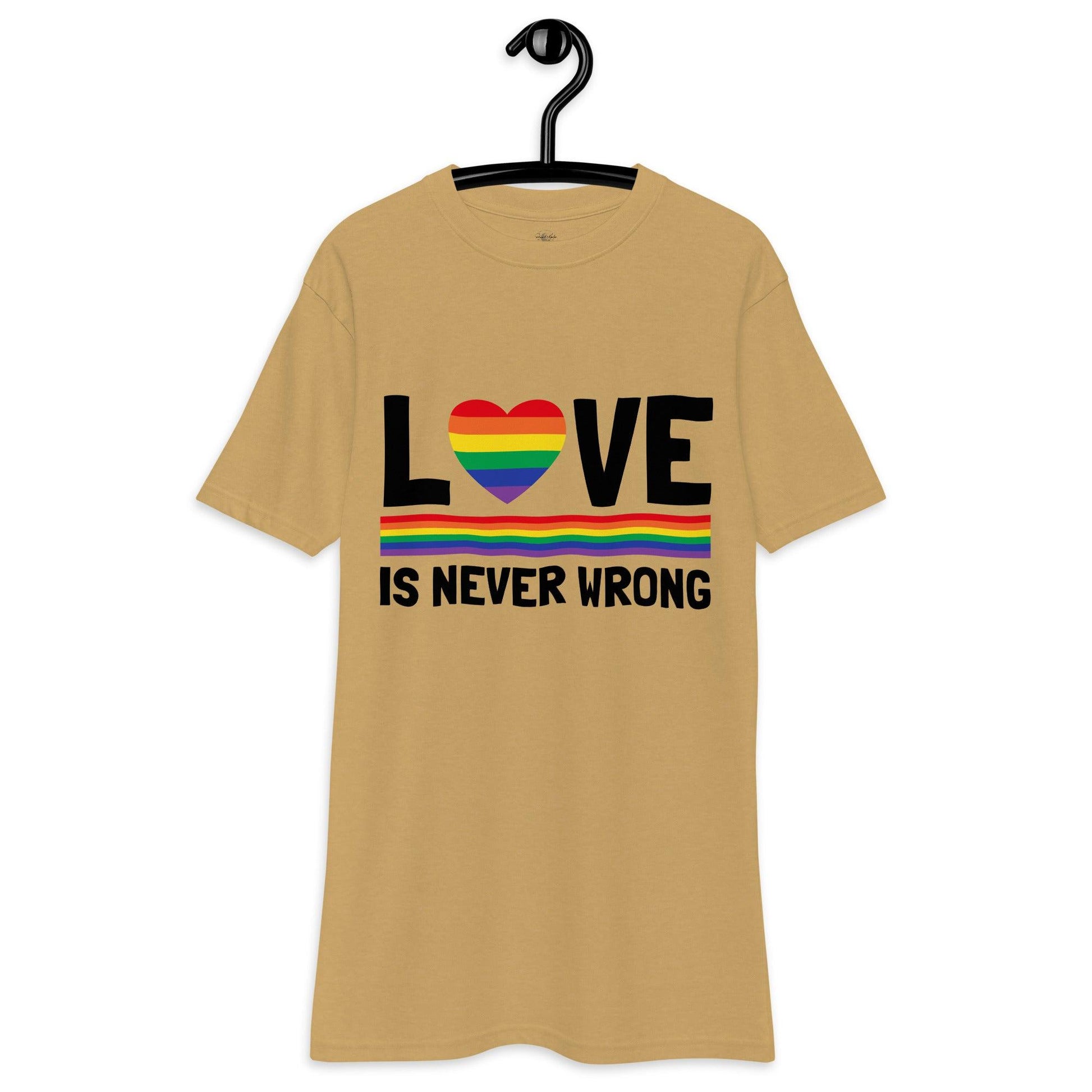 Unisex premium heavyweight tee-Love Is Never Wrong - Elementologie