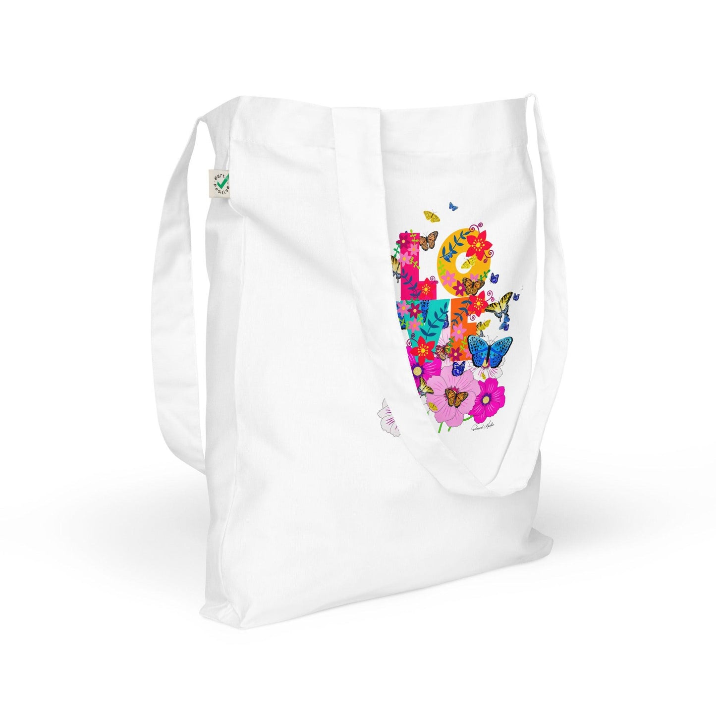 Organic fashion tote bag-Summer Love by Edward Martin - Elementologie