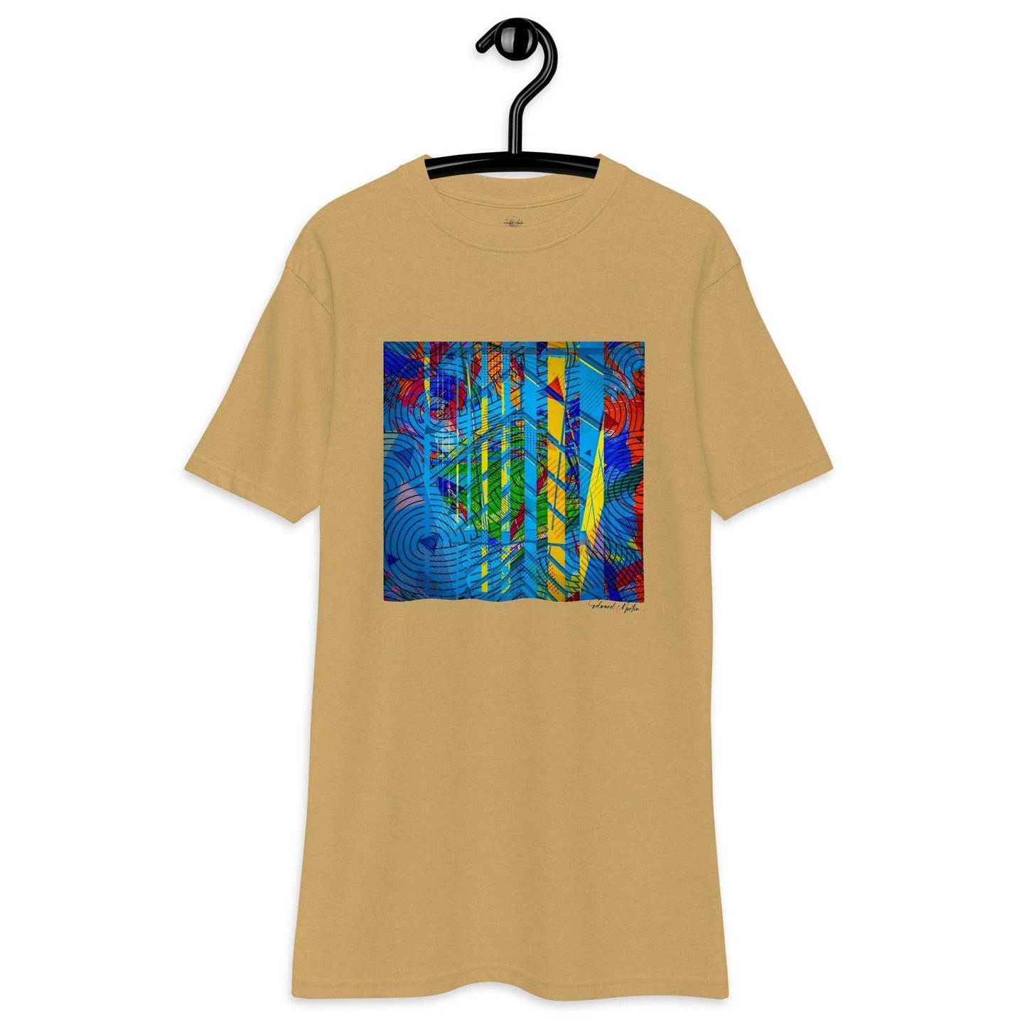 Unisex premium heavyweight tee-Abstract No.01 by Edward Martin - Elementologie