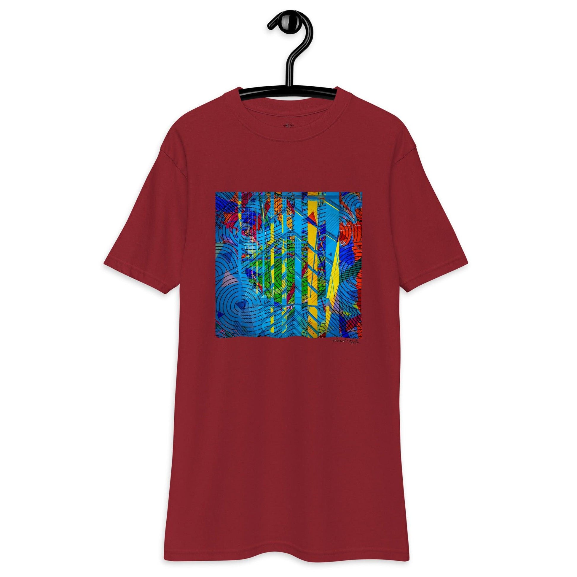 Unisex premium heavyweight tee-Abstract No.01 by Edward Martin - Elementologie