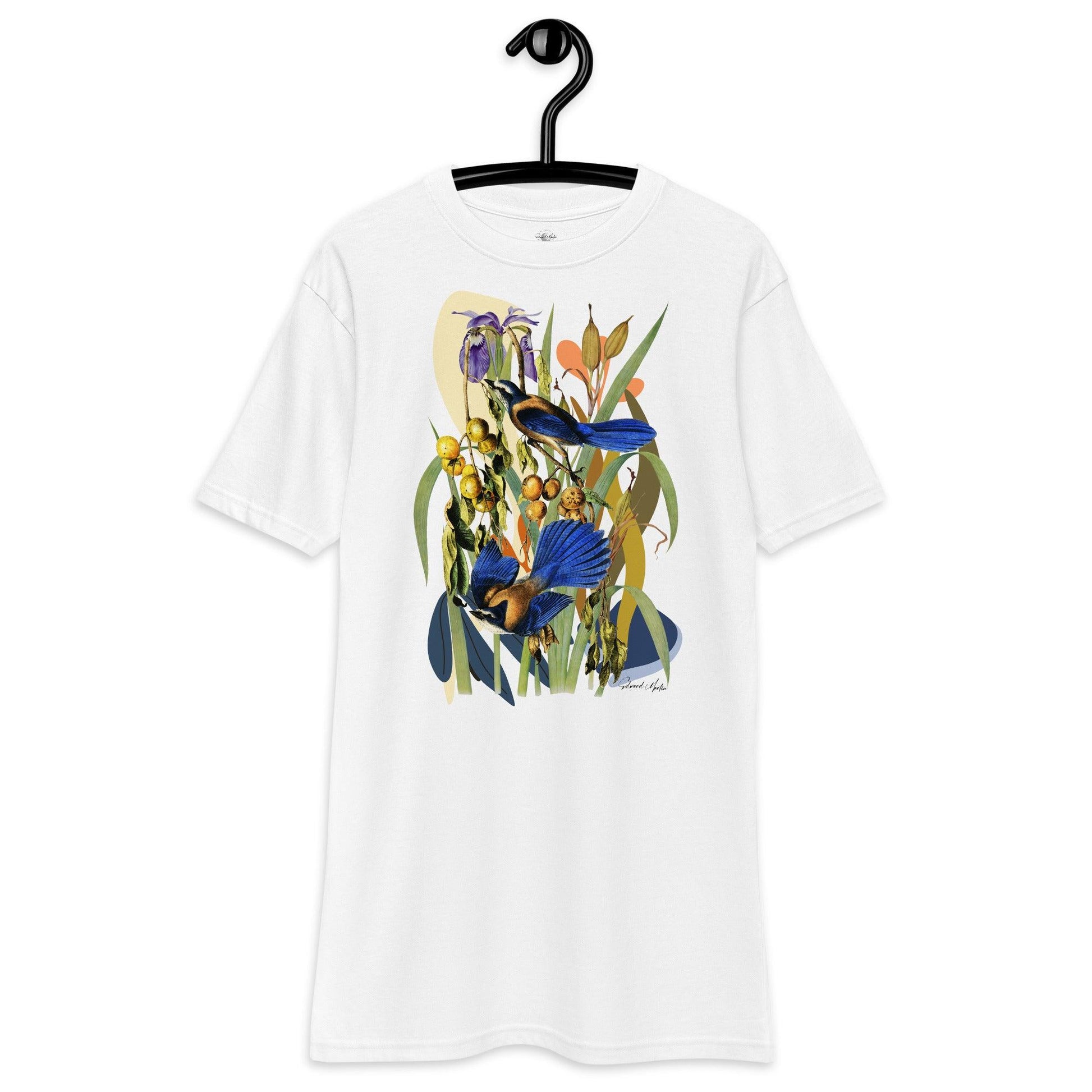 Unisex premium heavyweight tee-Azure by Edward Martin - Elementologie