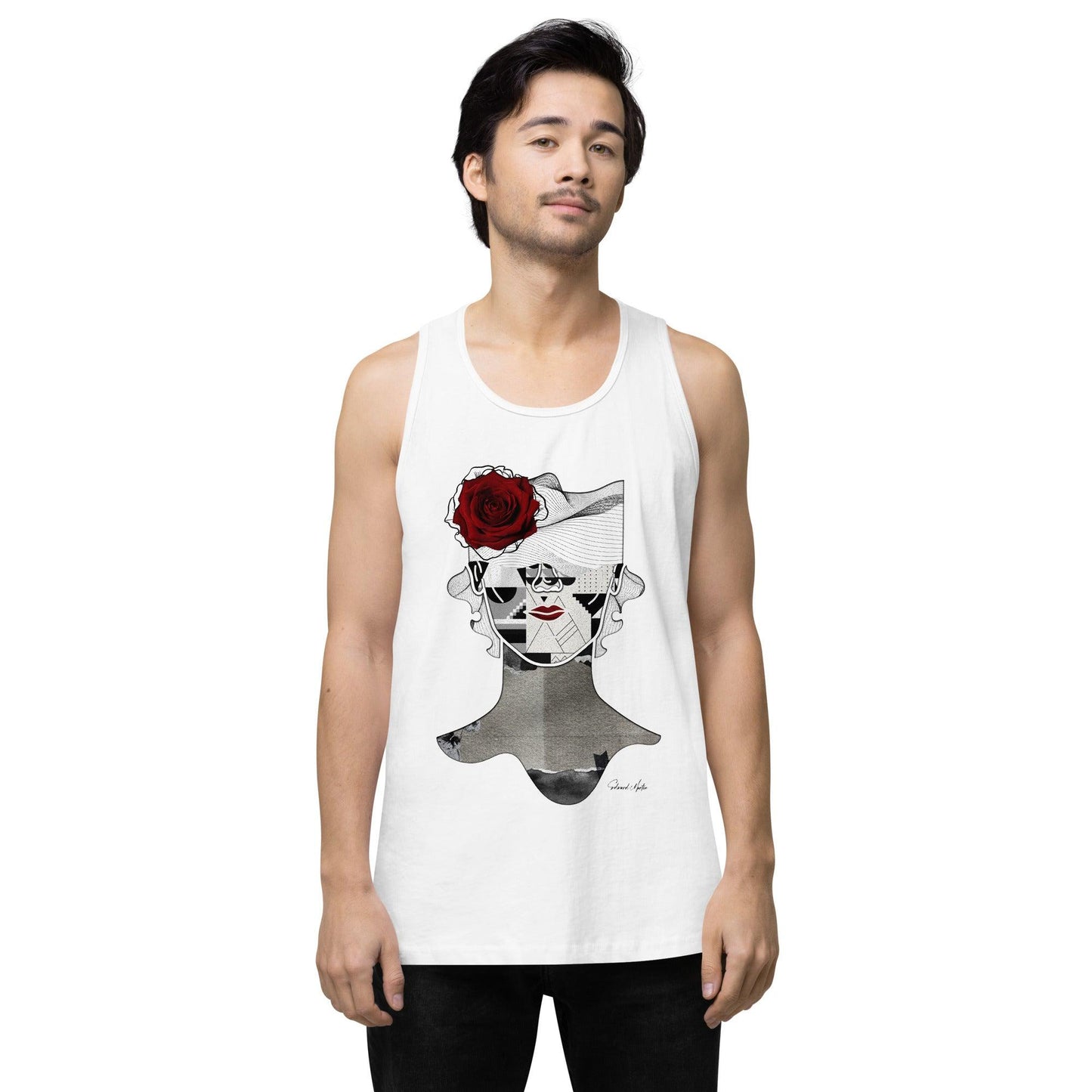 Men’s premium tank top-La Rosa by Edward Martin - Elementologie