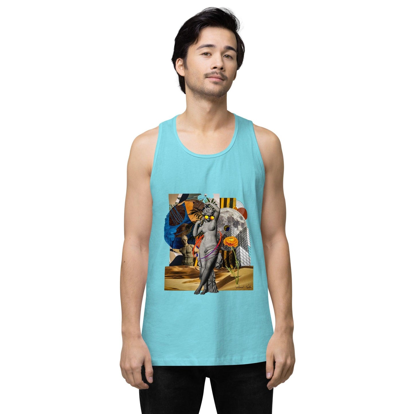 Men’s premium tank top-She Moves by Edward Martin - Elementologie