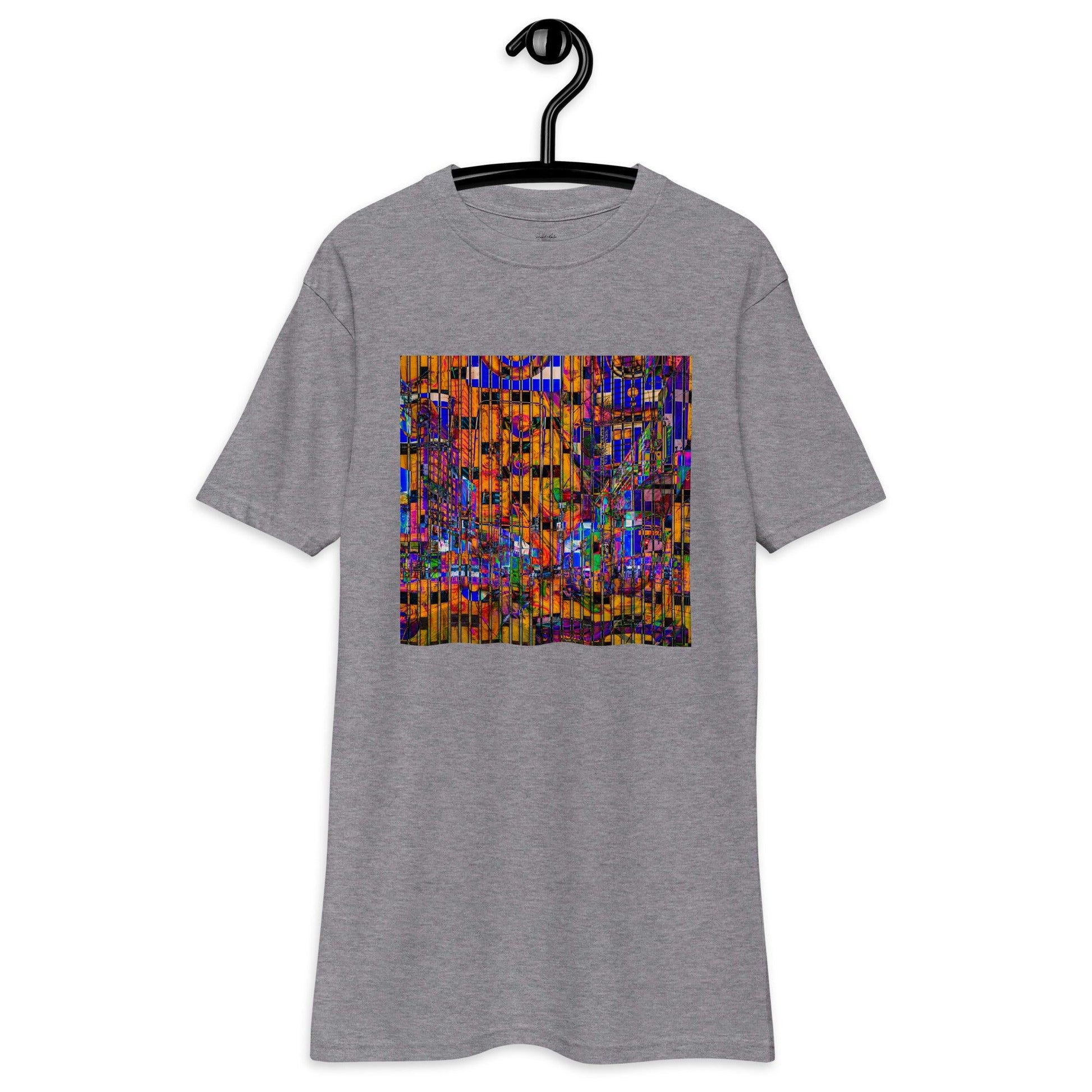 Unisex premium heavyweight tee-Abstract City No.03 by Edward Martin - Elementologie