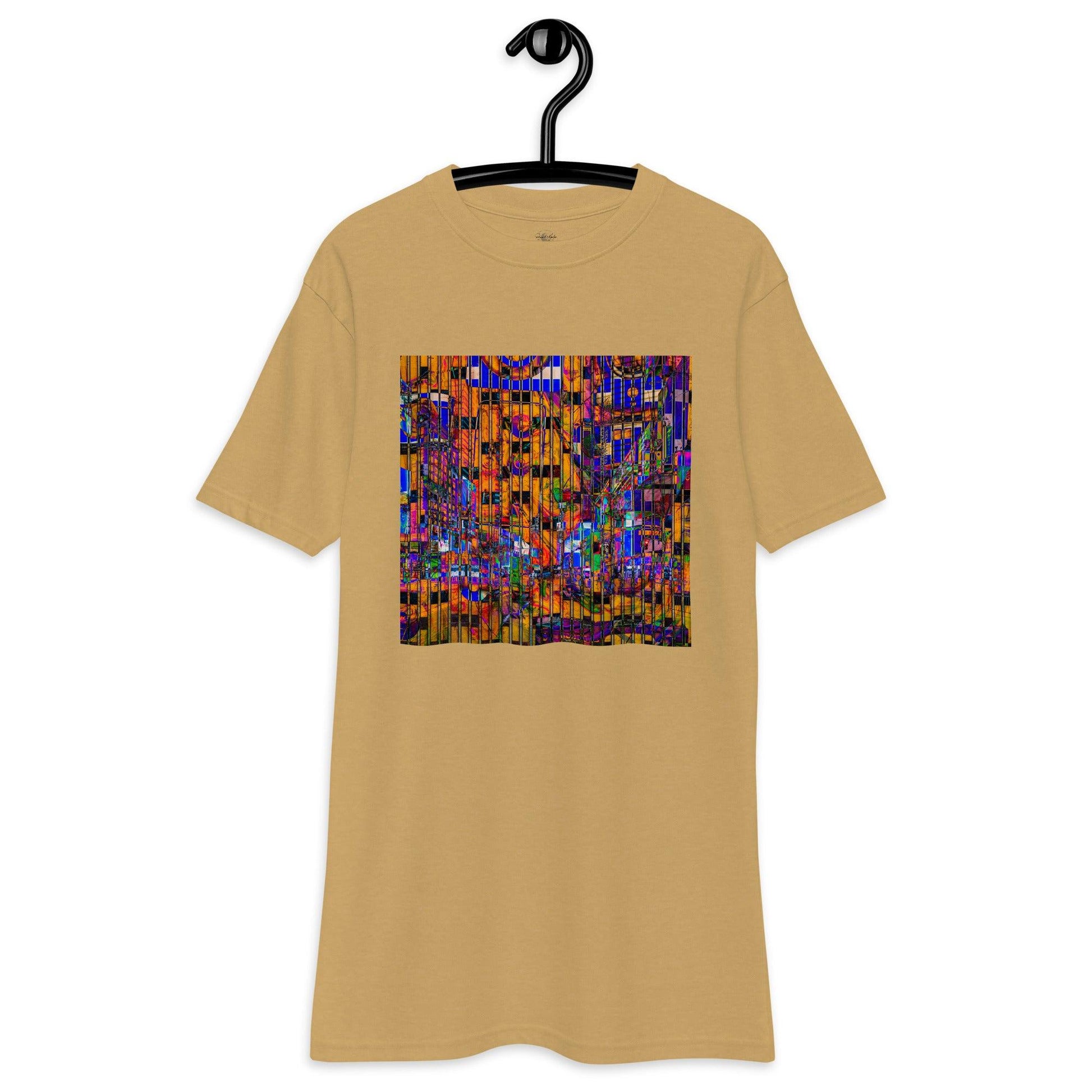 Unisex premium heavyweight tee-Abstract City No.03 by Edward Martin - Elementologie