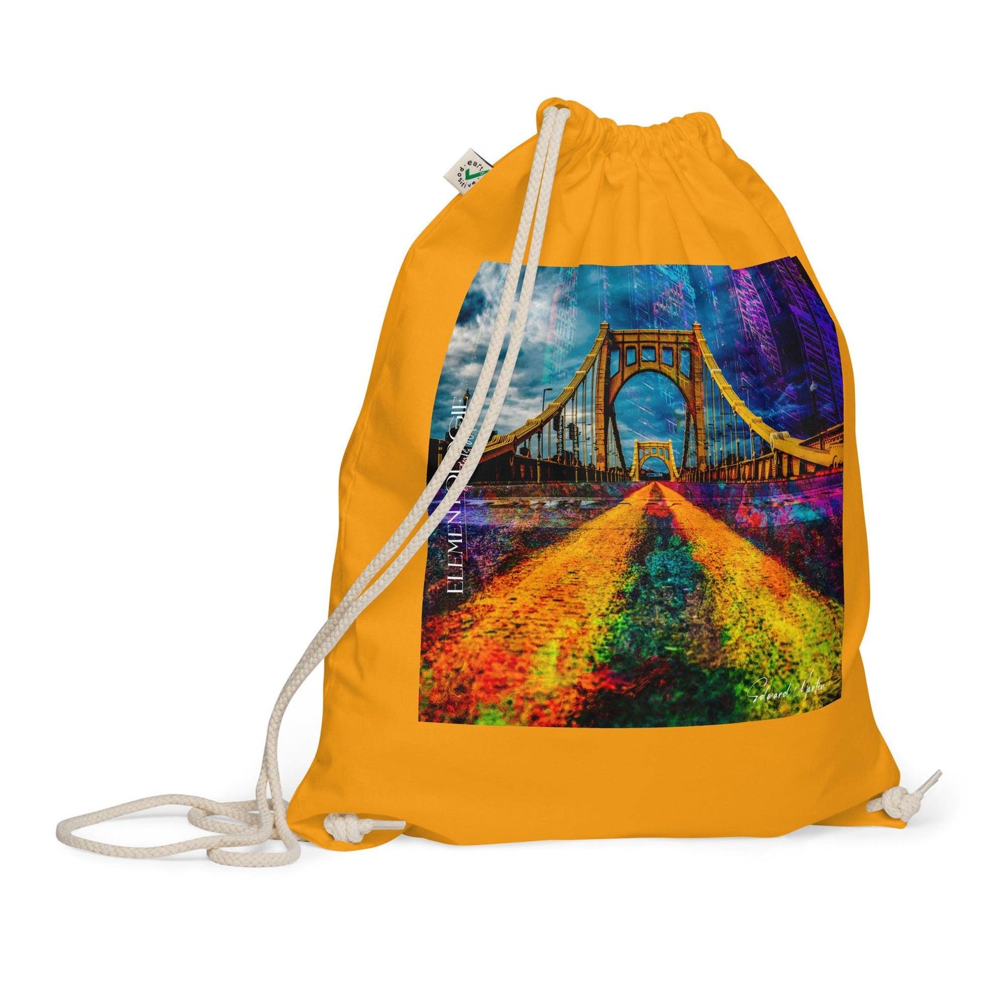 Organic cotton drawstring bag-Abstract No.44 - Elementologie