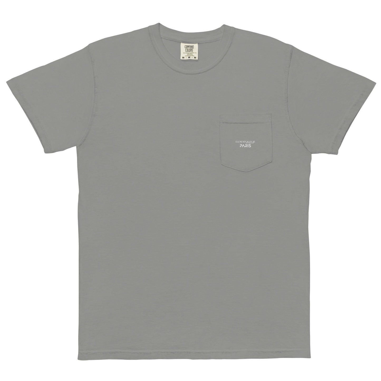 Unisex garment-dyed pocket t-shirt-Elementologie-Paris - Elementologie