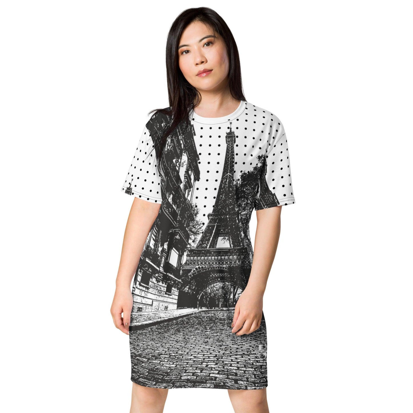 T-shirt dress-Eiffel Tower - Elementologie