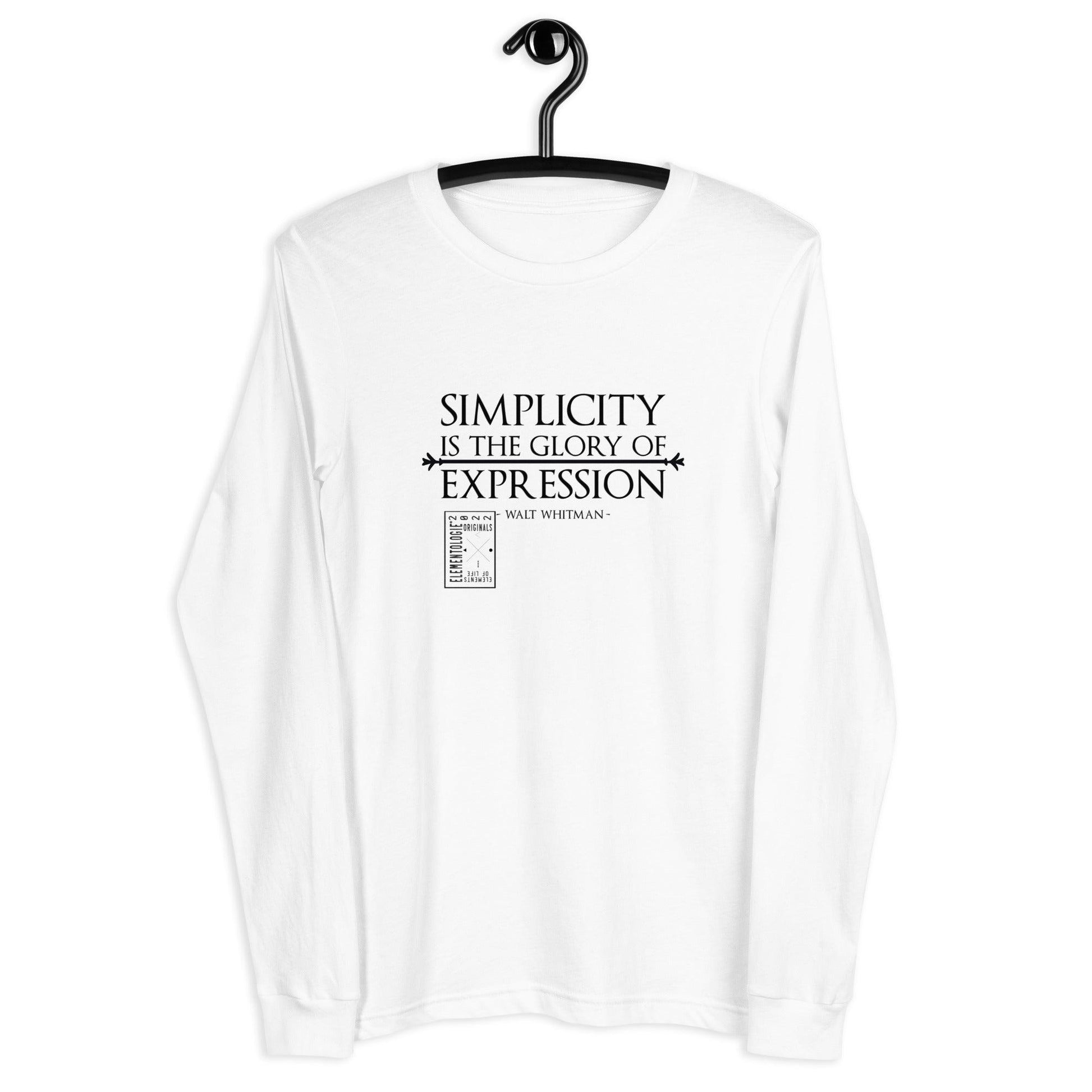 Unisex Long Sleeve Tee-Simplicity - Elementologie