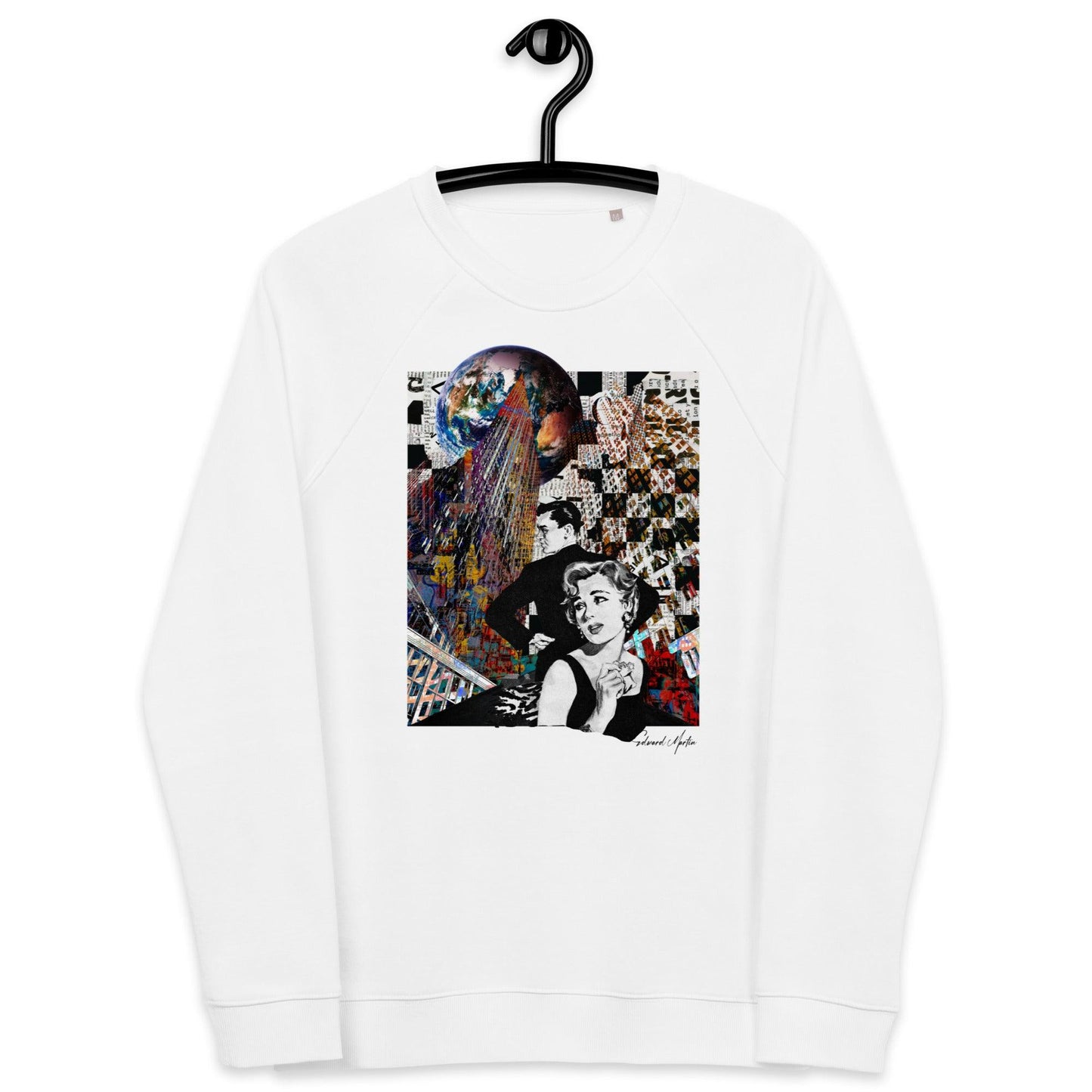 Unisex Organic Raglan Sweatshirt-Sin City - Premium  from Elementologie - Just $39! Shop now at Elementologie