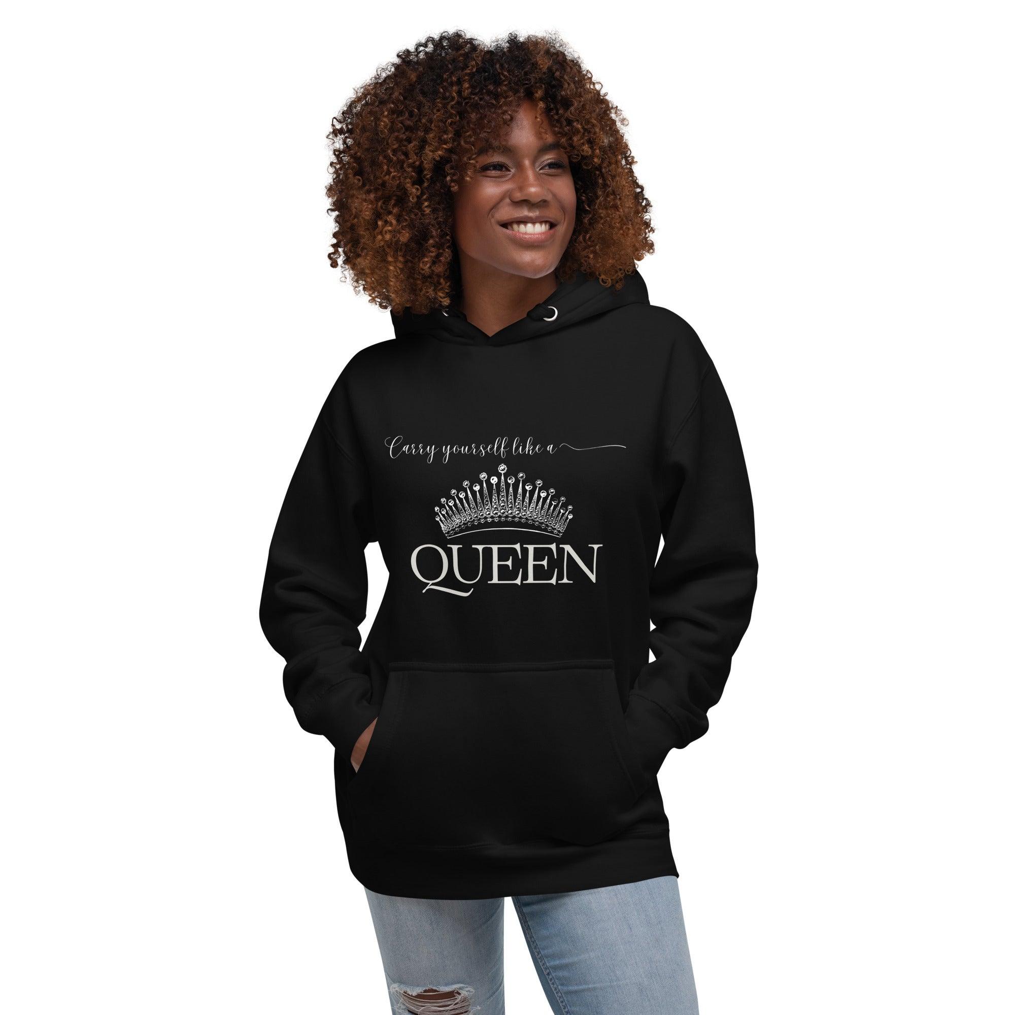 Unisex Hoodie-Carry Yourself like a Queen - Elementologie
