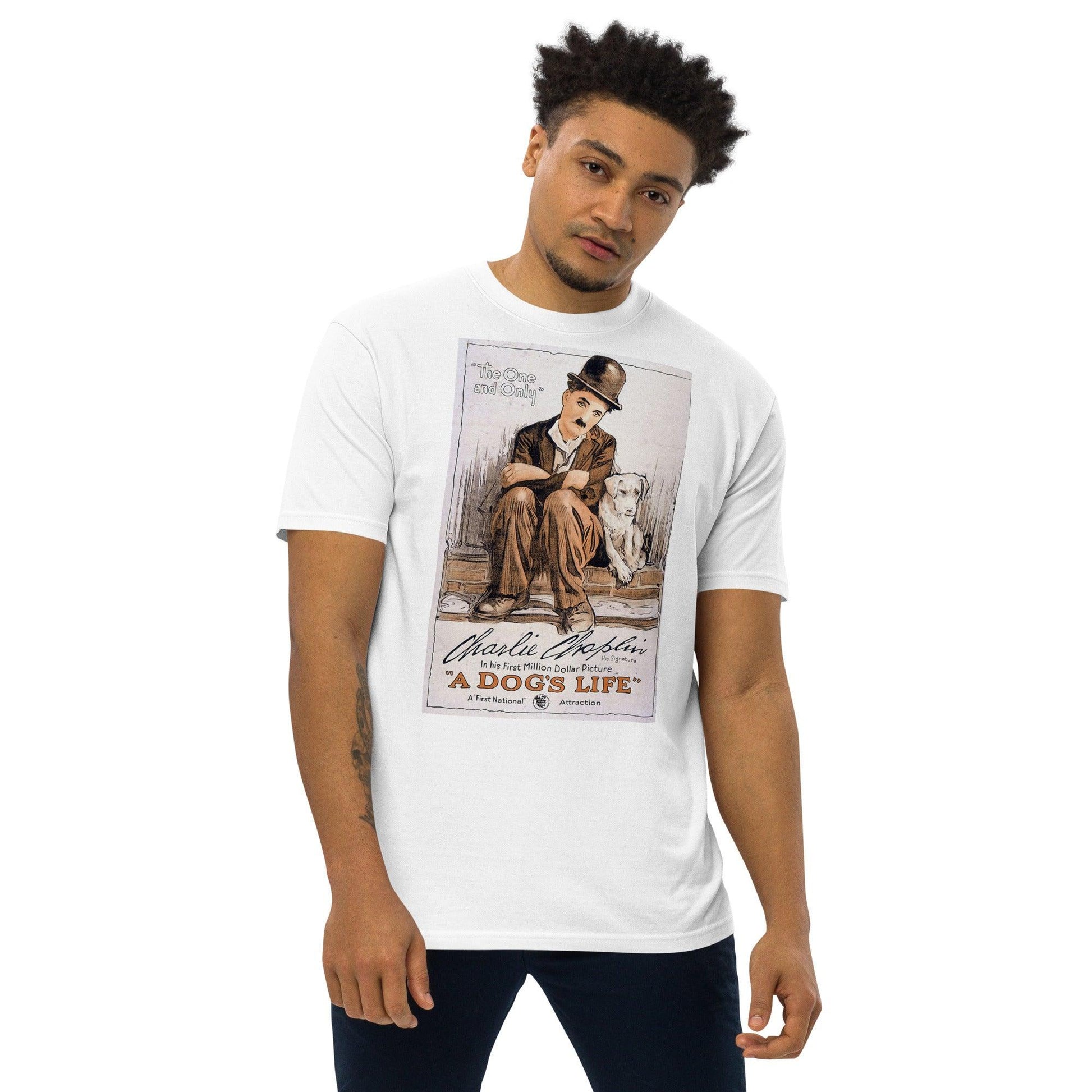 Men’s Premium Heavyweight Tee-Charlie Chaplin - Premium  from Elementologie - Just $26.50! Shop now at Elementologie