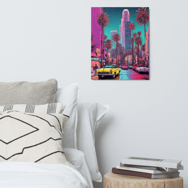 Retro Miami Metal Wall Art Print