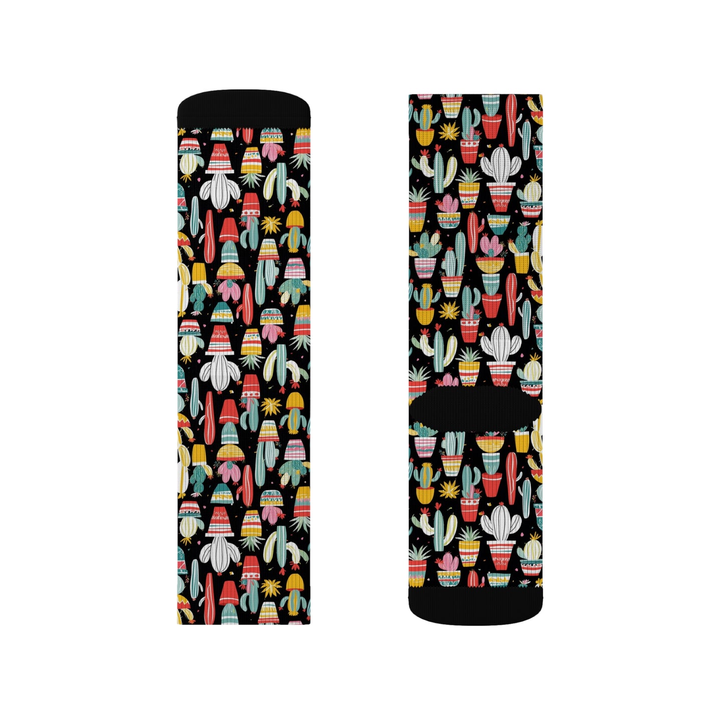 Fun Gift Socks - Blooming Cactus Design