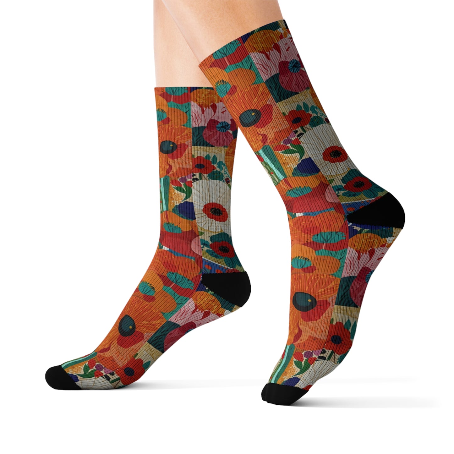 Unisex Flower Pattern Socks - Creative Socks-Flower Market