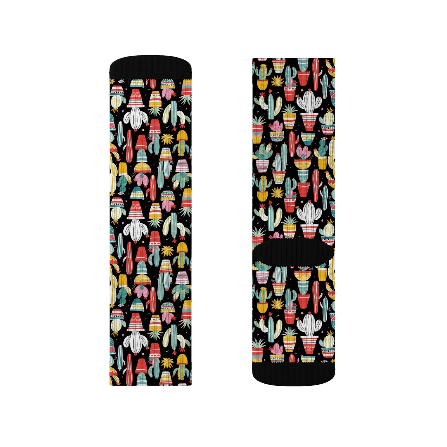 Fun Gift Socks - Blooming Cactus Design