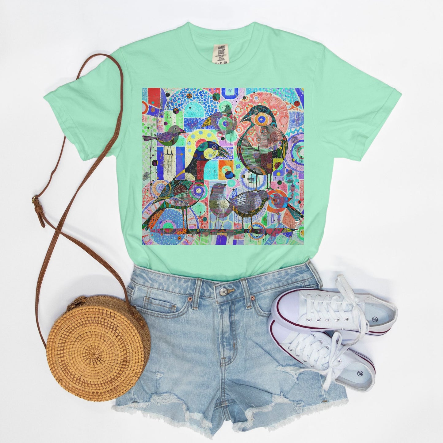 Unisex Tee-Bird Collage