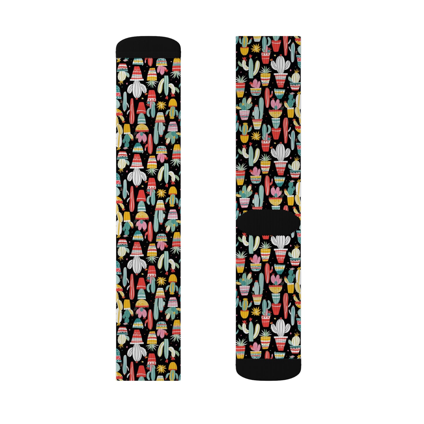 Fun Gift Socks - Blooming Cactus Design