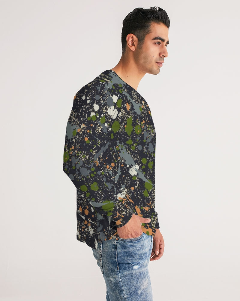 Mens Long Sleeve Tee-Painted Camo