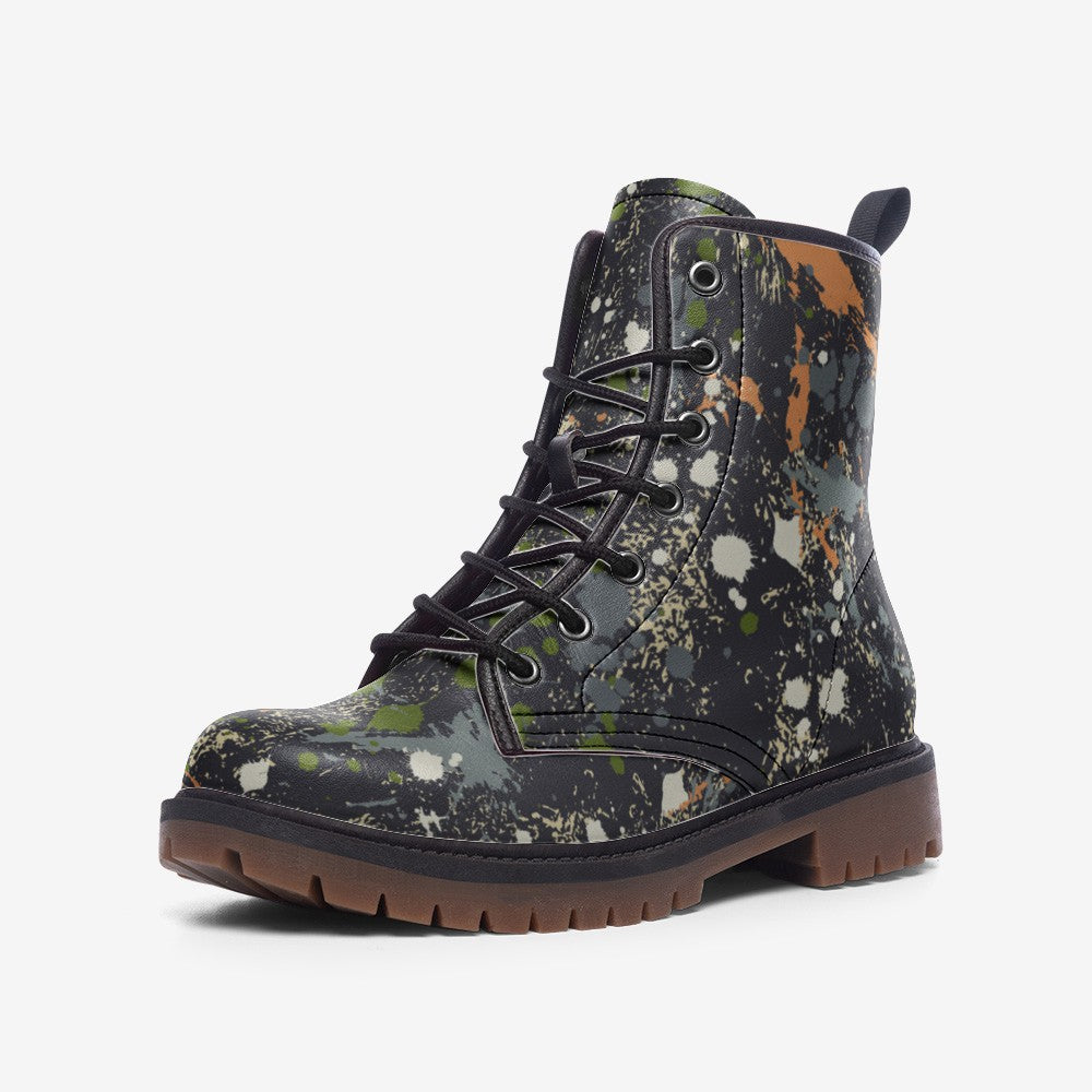 Unisex Boots-Painted Camo